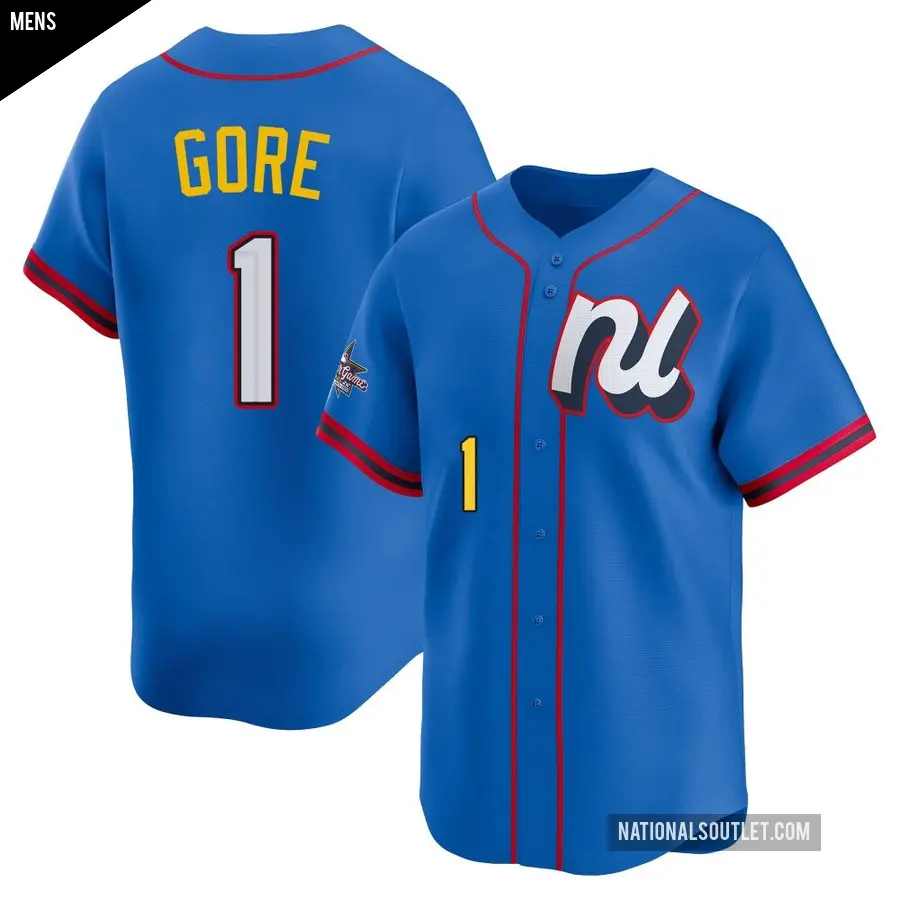 Men's Washington Nationals ＃1 MacKenzie Gore Limited Blue National League 2025 All-Star Edition Jersey