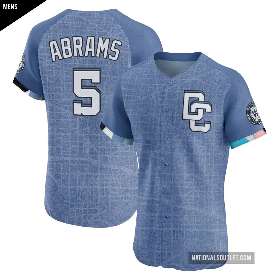 Men's Washington Nationals ＃5 CJ Abrams Elite Blue 2025 City Connect Jersey