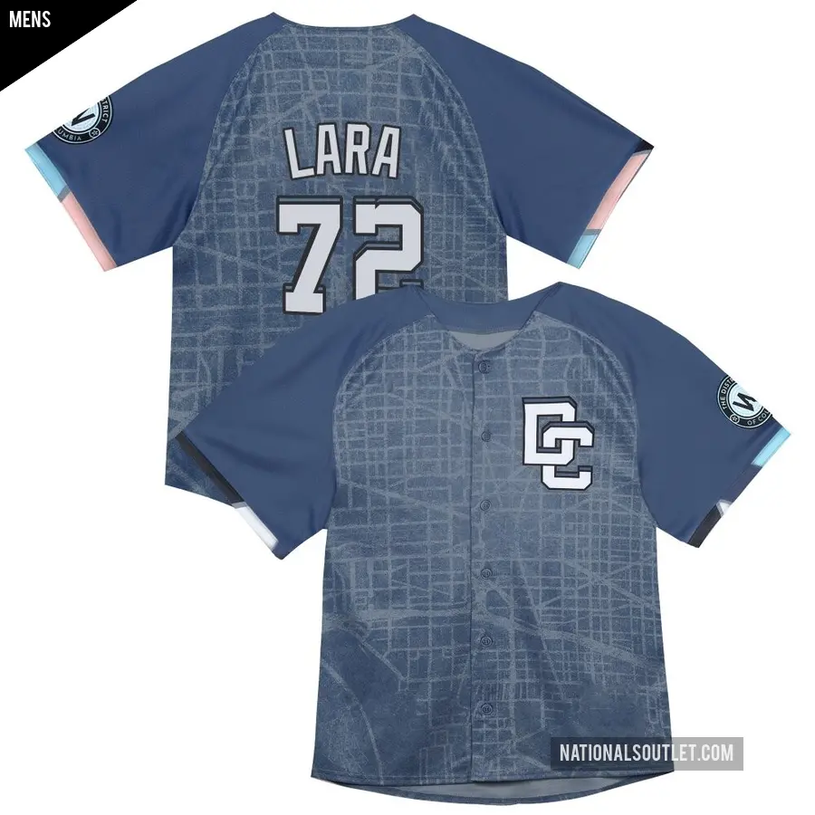 Men's Washington Nationals ＃72 Andry Lara Limited Blue Infant 2025 City Connect Jersey