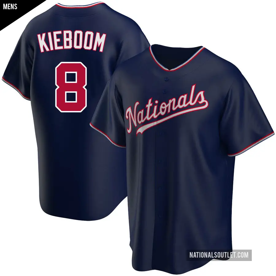 Men's Washington Nationals ＃8 Carter Kieboom Replica Navy Alternate Jersey