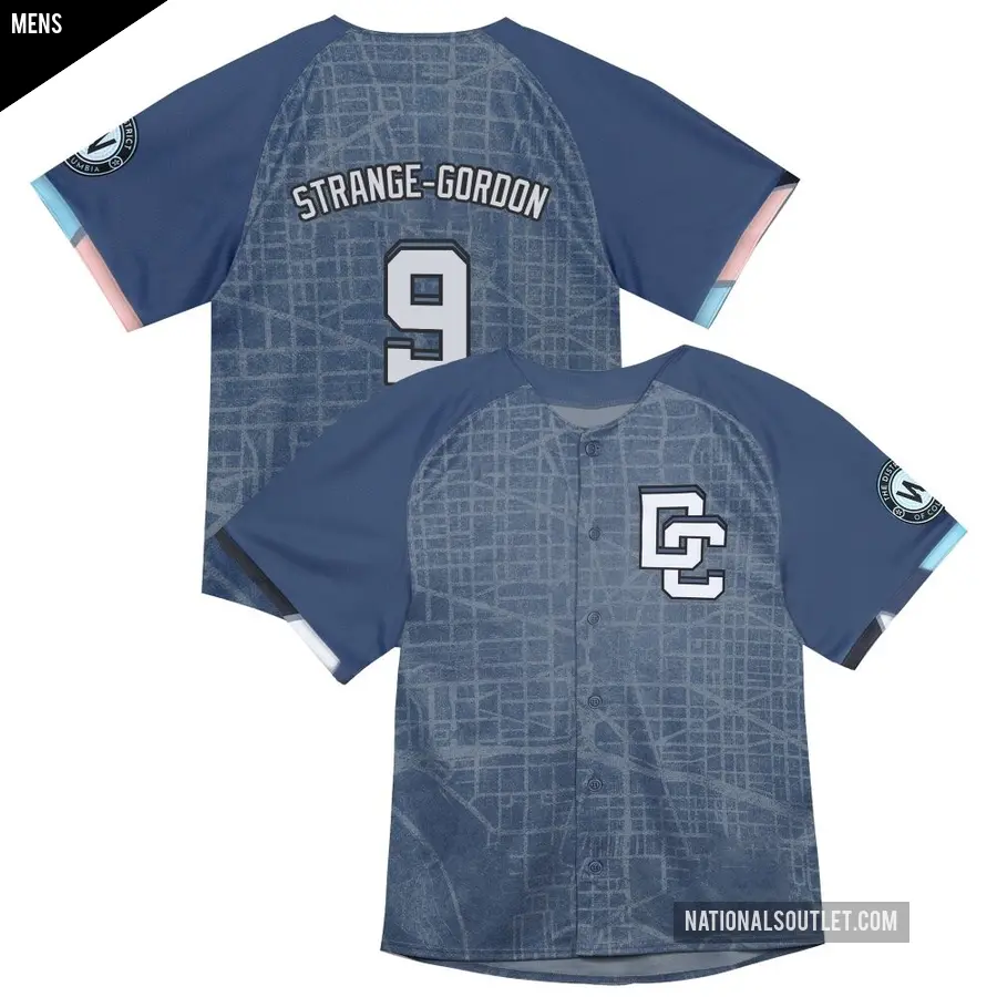 Men's Washington Nationals ＃9 Dee Strange-Gordon Limited Blue Infant 2025 City Connect Jersey