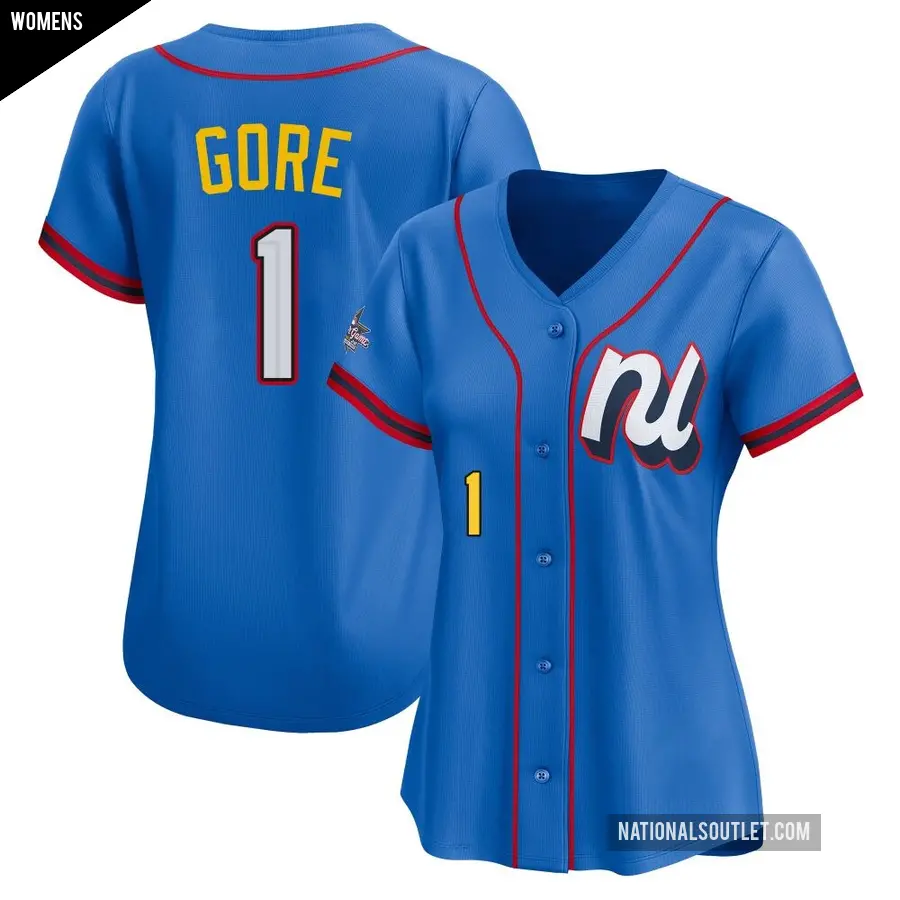 Women's Washington Nationals ＃1 MacKenzie Gore Limited Blue National League 2025 All-Star Edition Jersey