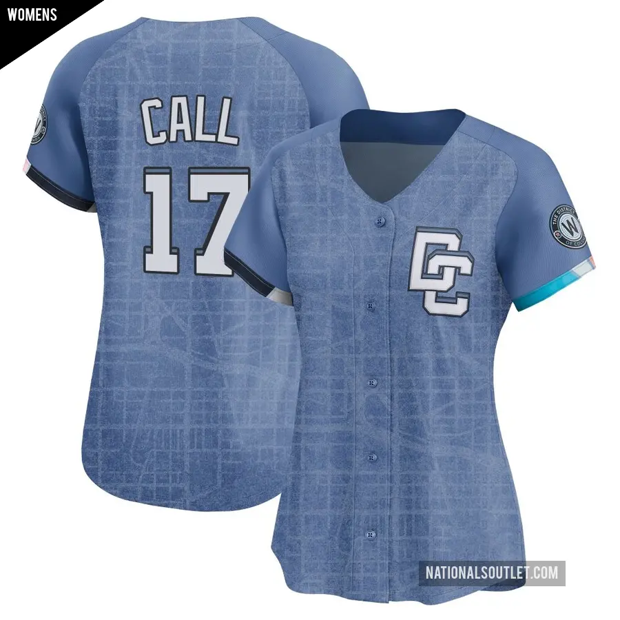 Women's Washington Nationals ＃17 Alex Call Limited Blue 2025 City Connect Jersey