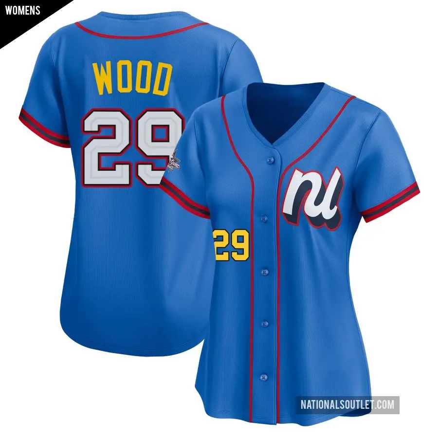 Women's Washington Nationals ＃29 James Wood Limited Blue National League 2025 All-Star Edition Jersey