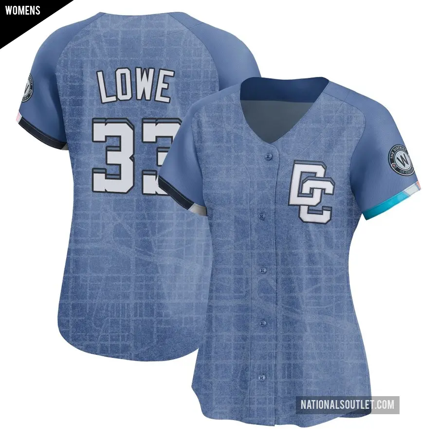 Women's Washington Nationals ＃33 Nathaniel Lowe Limited Blue 2025 City Connect Jersey