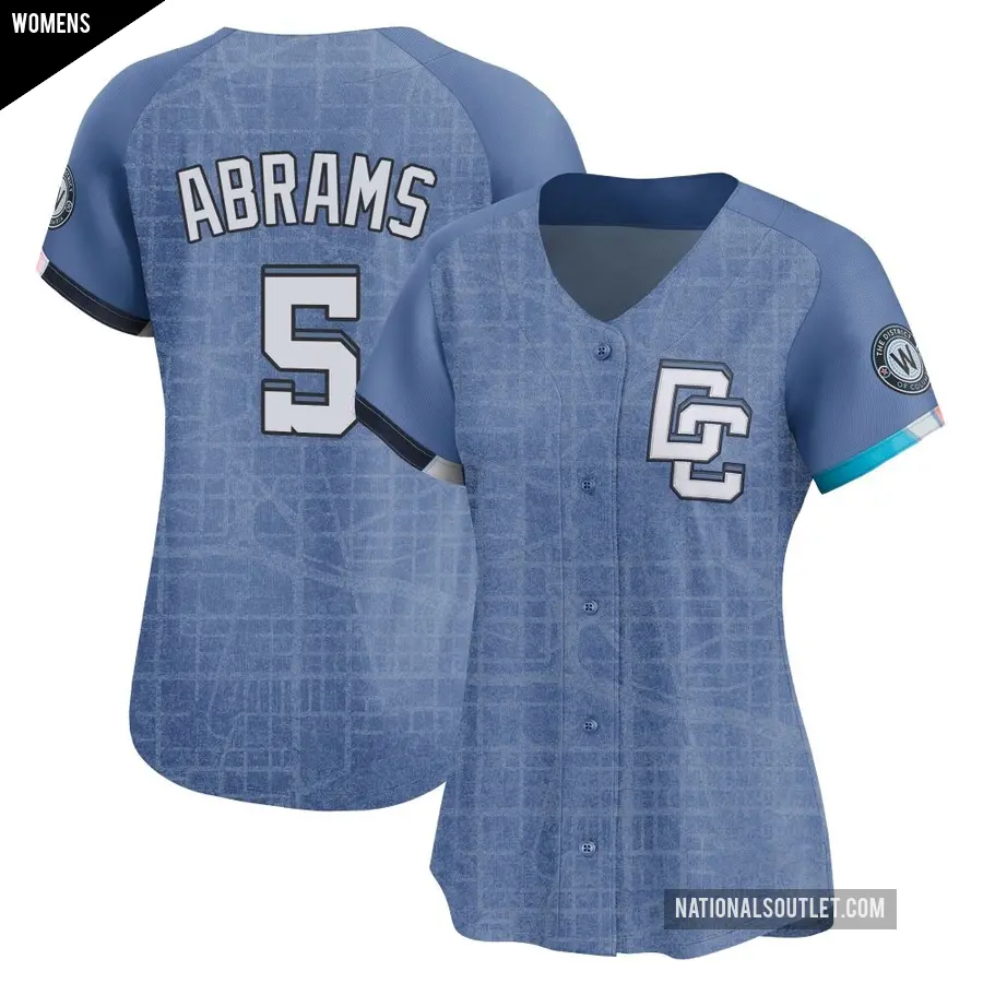 Women's Washington Nationals ＃5 CJ Abrams Limited Blue 2025 City Connect Jersey