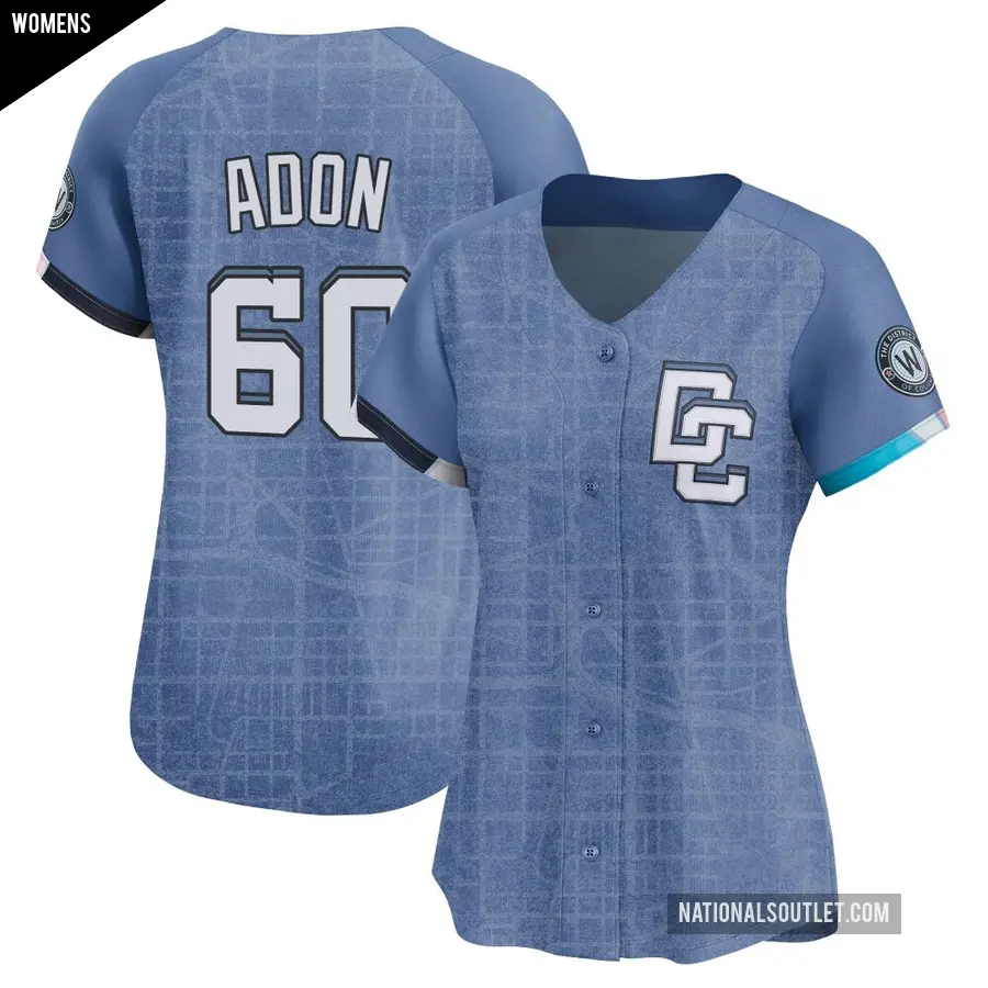 Women's Washington Nationals ＃60 Joan Adon Limited Blue 2025 City Connect Jersey