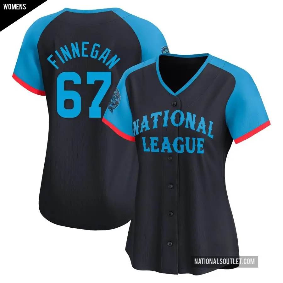 Women's Washington Nationals ＃67 Kyle Finnegan Limited Navy National League 2024 All-Star Game Jersey