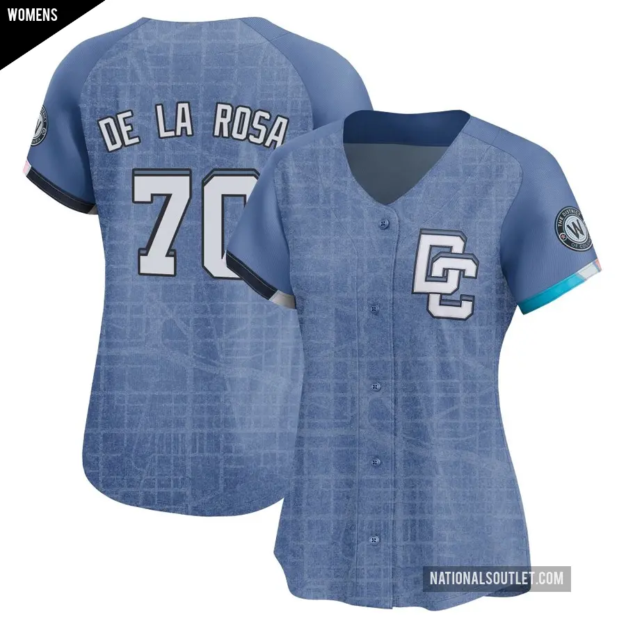Women's Washington Nationals ＃70 Jeremy De La Rosa Limited Blue 2025 City Connect Jersey