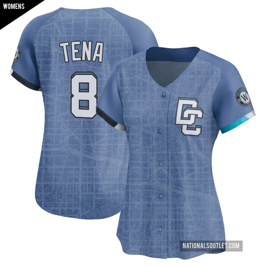 Women's Washington Nationals ＃8 Jose Tena Limited Blue 2025 City Connect Jersey