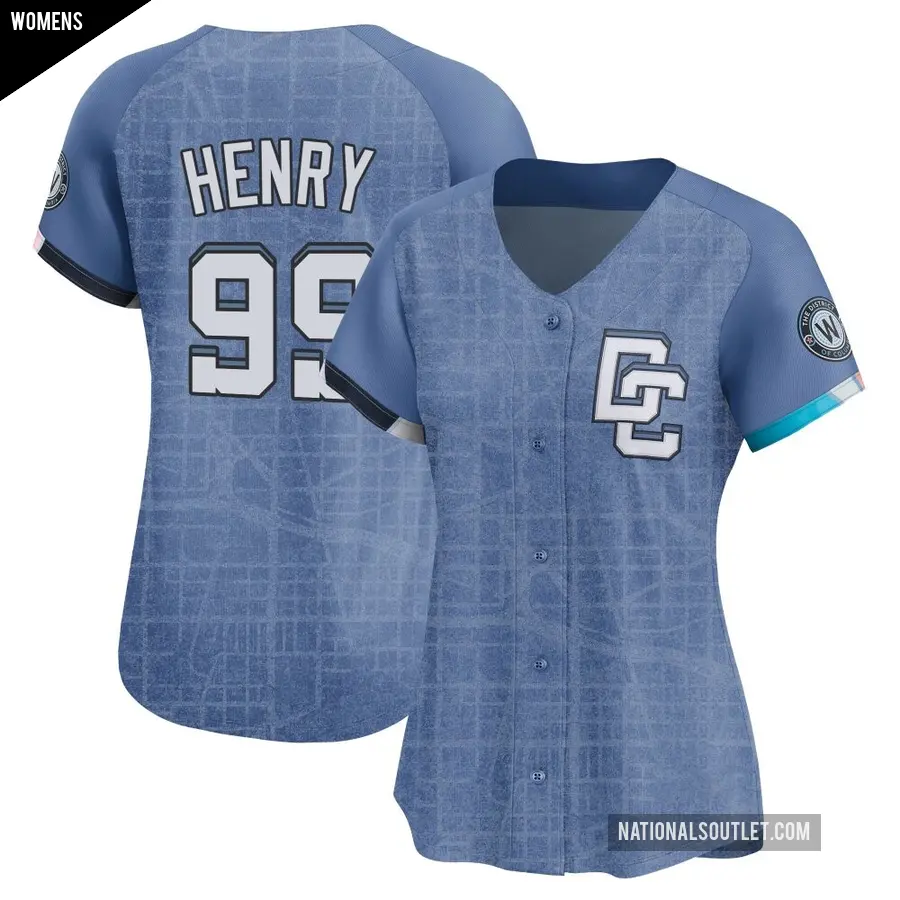 Women's Washington Nationals ＃99 Cole Henry Limited Blue 2025 City Connect Jersey