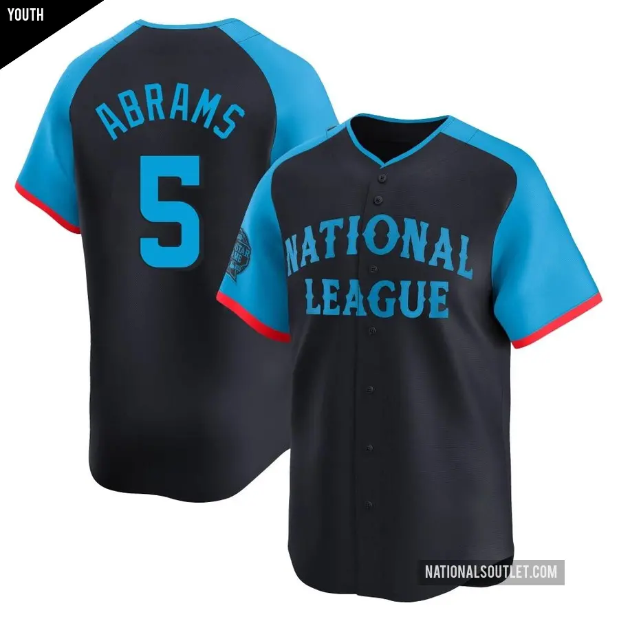 Youth Washington Nationals ＃5 CJ Abrams Limited Navy National League 2024 All-Star Game Jersey